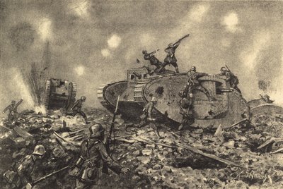 ドイツ軍によるイギリスの戦車の破壊 作： German School