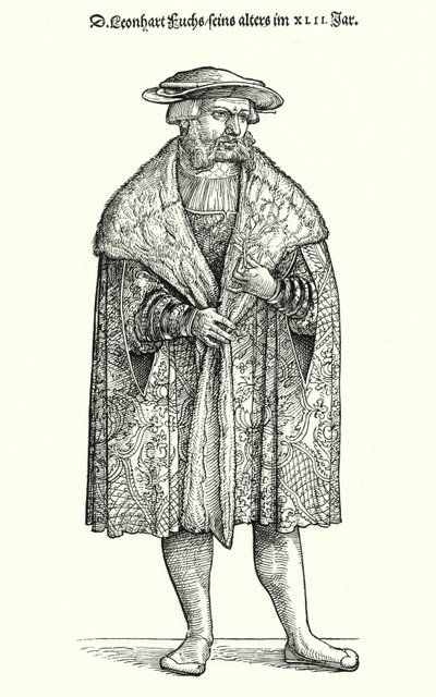 レオンハルト・フックス博士（ドイツの医師、植物学者、チュービンゲン大学教授）（彫刻 作： German School