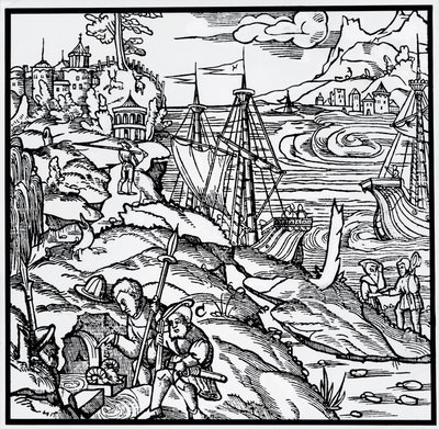 ゲオルグ・パヴェールまたはゲオルギウス・アグリコラ（1494-1555）の「De re metallica（金属の性質について）」からの版画です。 作： German School