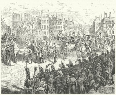 1814年パリへのルイ18世の侵入 作： German School