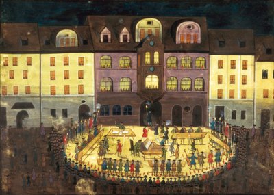 ハンブルク音楽大学での夕べの音楽、1740年頃（油彩・キャンバス 作： German School