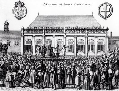 1649年1月30日、ホワイトホールでのチャールズ1世（1600〜49年）の処刑 作： German School