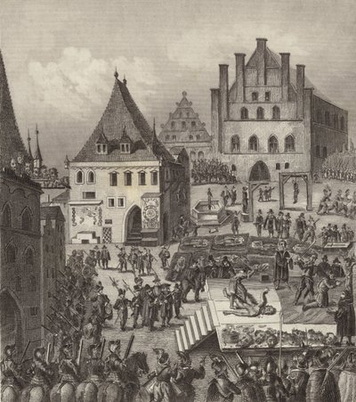 プラハでチェコのプロテスタント反乱軍の指導者を処刑 作： German School
