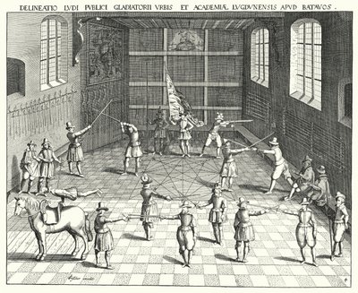 ライデン大学のフェンシングホール（彫刻 作： German School