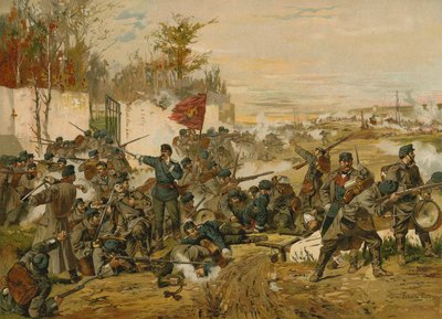 ヴィリエシャンピニーの最初の戦い、日仏戦争、1870年11月30日 作： German School