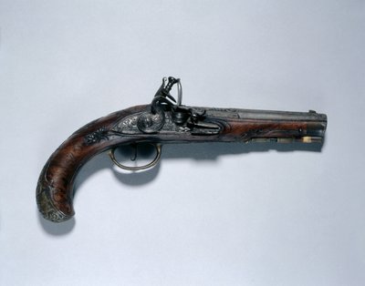 火縄銃、銃身製造者Johann Andreas Kuchenreuter（1716-1795）、1750年頃（スチール、ウォールナットのストック、真鍮のマウント、金・真鍮・銀の象嵌を施した銃身）。 作： German School