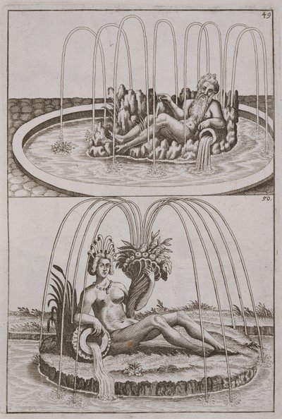 Georg Andreas Bockler（1617-85）によるArchitectura Curiosa Novaの噴水、1704年公開 作： German School