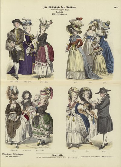 フランスの衣装、18世紀 作： German School