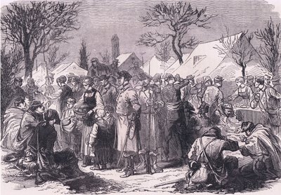 スイスのフランス人逃亡兵（Cassells History of the War between France and Germany, published by Cassell and Company Limited, c.1890 (litho) 作： German School