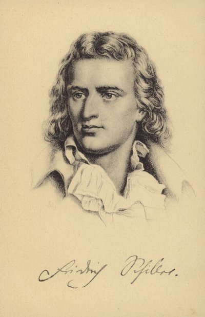 フリードリヒ・フォン・シラー（1759-1805）ドイツの詩人、哲学者、歴史家、劇作家（リトグラフ） 作： German School