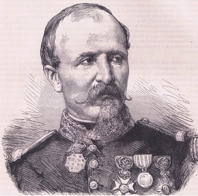 1890年頃、Cassell and Company Limited発行の「Cassells History of the War between France and Germany」に掲載されたChanly将軍の写真。 作： German School