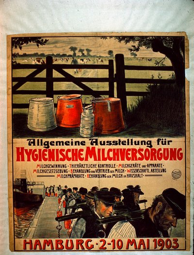 衛生的なミルク供給のための一般展示、1903 作： German School