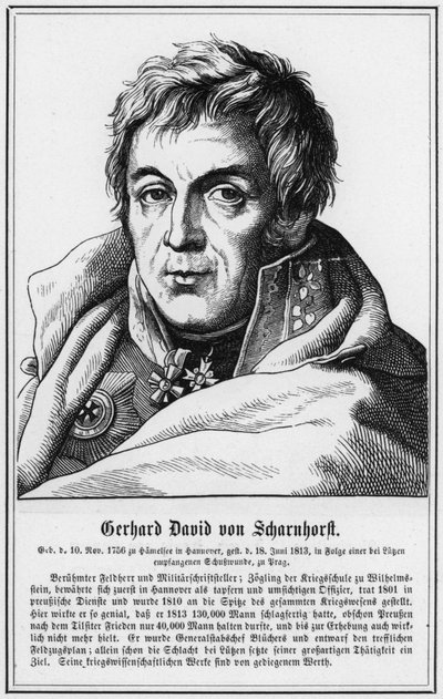 ゲルハルト・ダヴィッド・フォン・シャルンホルスト（彫刻 作： German School