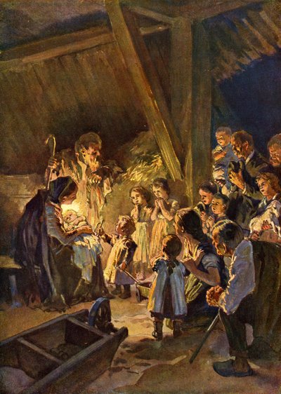 ドイツのクリスマス風景（子供たち）1908年頃（プリント 作： German School