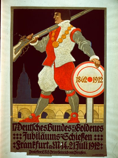 ドイツ連邦ゴールデンジュビリーポスター、1912 作： German School