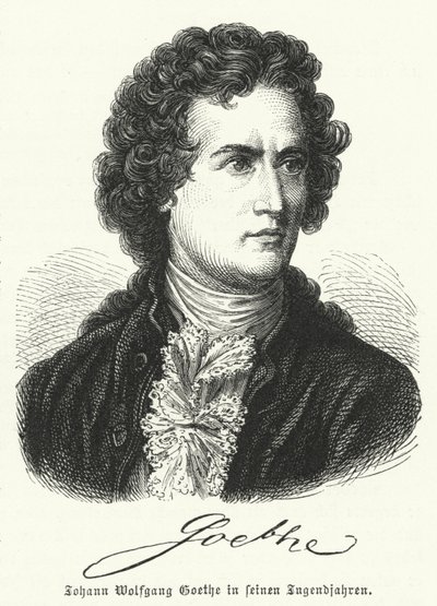 若い頃のドイツの作家ヨハンヴォルフガングゲーテ（1749-1832） 作： German School