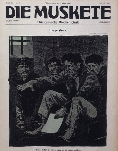 1907年に発行されたドイツのコメディー誌「Die Muskete」。 作： German School