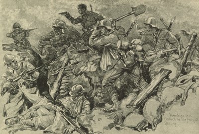 フランスの第一線を攻撃するドイツ軍 作： German School