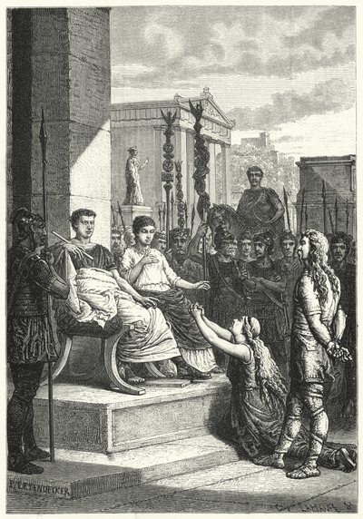 ローマ皇帝の前のゲルマン人捕虜（彫刻 作： German School