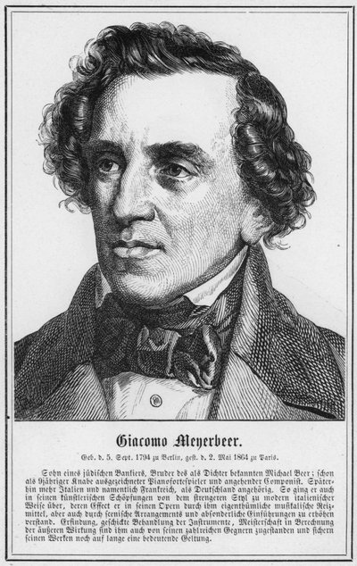 Giacomo Meyerbeer (エングレービング) 作： German School
