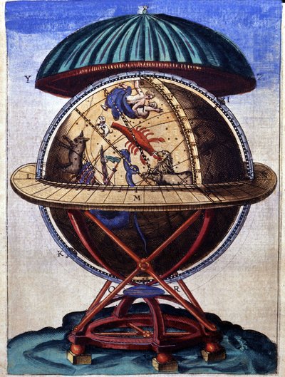 ティコ・ブラーエ（1546-1601）の "Astronomiae instituatae machanicia "に掲載されている Globus magnus oricalchicus、Wandsbeck 作： German School