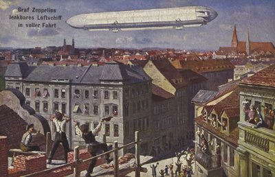 フェルディナンドフォンツェッペリンの飛行中の飛行船を数える 作： German School