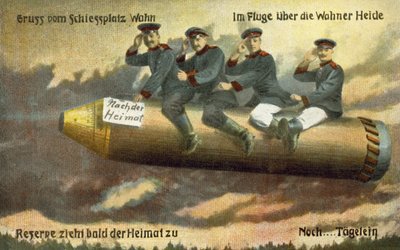 ドイツ、ヴァーンの射撃場での挨拶（カラーリトグラフ 作： German School