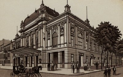 Hamburg: Deutsches Schauspielhaus, The German Theatre (litho) 作： German School