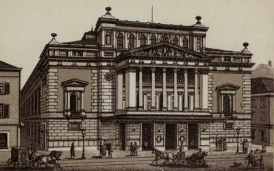 ハンブルグ：Stadt-Theater, The Theatre（リトグラフ版 作： German School