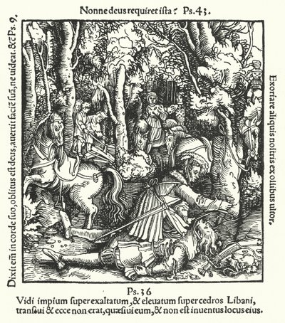 1515年、ウルテンベルク公ウルリッヒによって殺されたハンスフォンフッテン 作： German School
