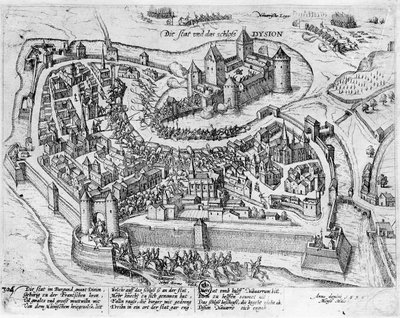 1595年6月5日、スペインのフォンテーヌフランセーズで勝利した後、ディジョンに入るアンリ4世（1553-1610） 作： German School