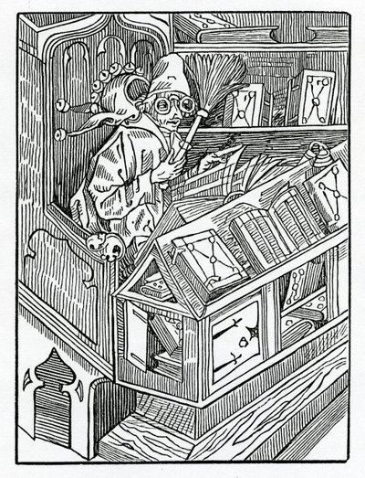 ここでは、1874年に発行された版から、アレクサンダーバークレーの「The Ship of Fools」の英語訳のイラストと、フォレと最初の不採算のボケが生まれます。 作： German School