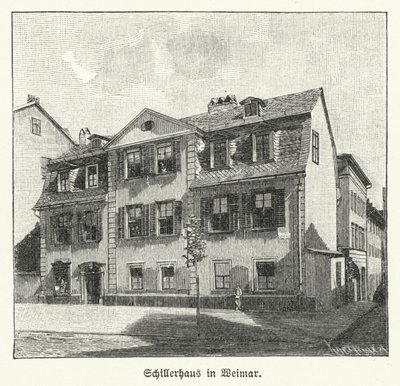 詩人・劇作家・哲学者Friedrich Schillerの家（ドイツ・ワイマール）（リトグラフ 作： German School