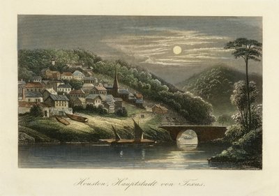 テキサス州の州都ヒューストンc。 1845-c。 1850 作： German School