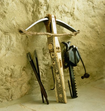 モリッツのランドグレイブに属する狩猟用クロスボウ、1600年頃（木と骨） 作： German School