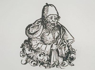 グイドボナッティの理想的な肖像画、ハルトマンシェデル作「Liber Chronicarum」のイラストのコピー、1493年、19世紀後半の魔法の歴史で使用 作： German School