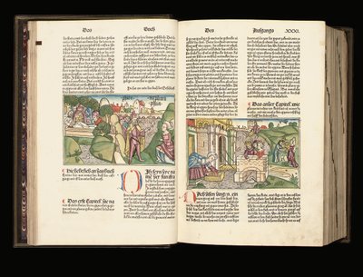 ドイツ語の聖書の第9版の照らされたコピー、アントン・コーベルガー、ニュルンベルク、1483年 作： German School