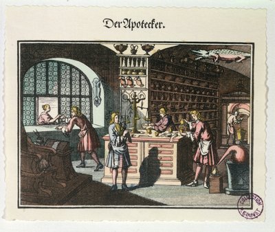 薬剤師の内部、1700年頃 作： German School