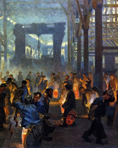 1908年の金属工場の内部。Jugendから 作： German School