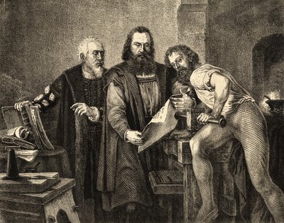 ジョンファウスト（c.1400-66）ジョングーテンベルク（1400-68）とピーターシェーファー（c.1425-1503） 作： German School