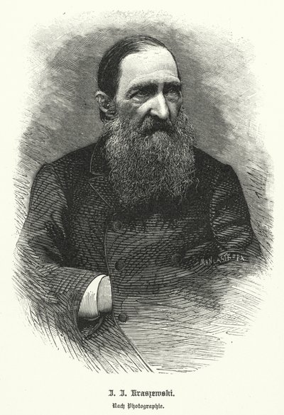 Jozef Ignacy Kraszewski, ポーランドの歴史家・小説家（リトグラフ 作： German School