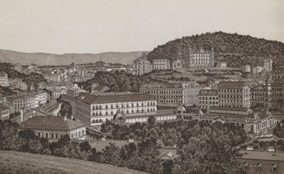 北側から見たカールスバッド(リトグラフ) 作： German School
