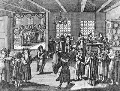 キルヒナーのユダヤ人儀式、1726年のゲオルク・プシュナーによるケツバ 作： German School