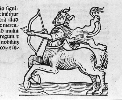 Le Sagittarius - In Treatise by Johannes Angeli De Magnisconnectionibue annorum revolutionibus ac eorum pefectionibus.アウグスブルク、エルハルト・ラトドルト 作： German School