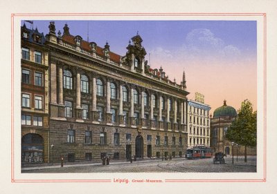 ライプツィヒ、グラッシ美術館（カラーリトグラフ） 作： German School