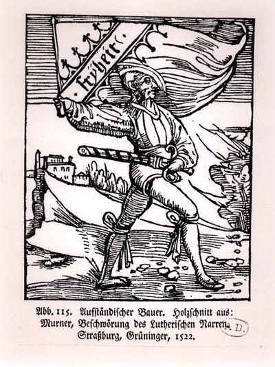 自由、農民の反乱、1522年のイラスト 作： German School