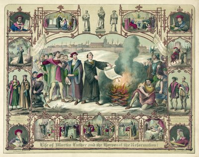 マルティン・ルターの生涯と宗教改革の英雄!、パブ。 1874年。 作： German School