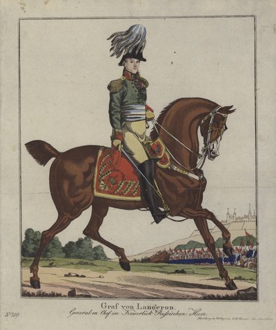 ルイ・アレクサンドル・アンドロー・ドゥ・ランゲロン（ロシア軍のフランス人将軍）（カラー図版 作： German School