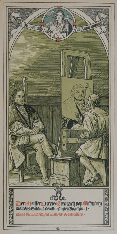ルーカス・クラナッハの絵c。 1520-30ブランデンブルクの選挙人、ヨアヒム1世の肖像画、1906年 作： German School