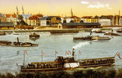 ルートヴィヒスハーフェン・アム・ライン、1910年頃（カラーリソ） 作： German School